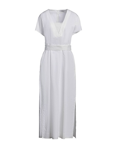 PESERICO Long dress White 97% Cotton, 3% Elastane