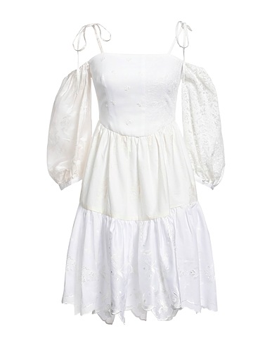 CAVIA Short dress Off white 100% Textile fibers