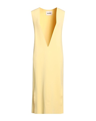 JIL SANDER ひざ丈ワンピース イエロー レーヨン 85% / ナイロン 7% / ポリエステル 6% / ポリウレタン 2%