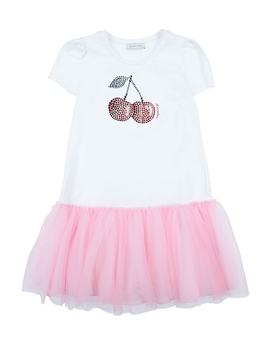 MONNALISA Dress White 95% Cotton, 5% Elastane