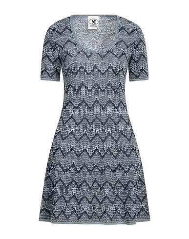 M MISSONI Short dress Slate blue 44% Viscose, 34% Wool, 22% Metallic fiber