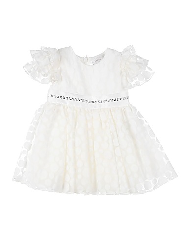 MONNALISA Vestido para bebé  White 81% Viscose, 19% Polyamide, Polyester