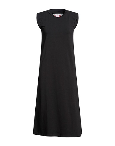 ROSÉ A POIS Midi dress Black 95% Cotton, 5% Elastane