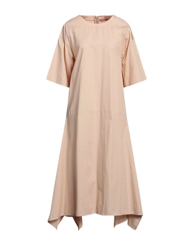 ROSÉ A POIS Midi-Kleid Beige 100% Baumwolle