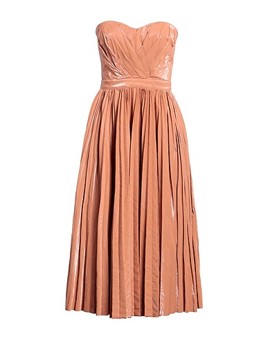 ELISABETTA FRANCHI Midi-Kleid Lachs 69% Viskose, 14% Polyester, 11% Baumwolle, 6% Metallfaser, Polyurethan