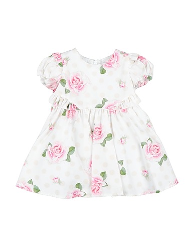 MONNALISA Vestido para bebé  White 100% Cotton, Polyamide