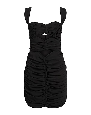 NINEMINUTES Sheath dress Black 100% Polyester, Elastane
