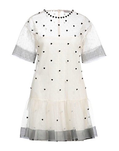REDValentino Short dress Ivory 100% Elastomultiester