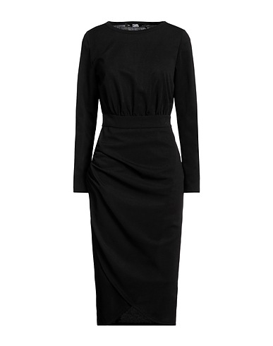 KARL LAGERFELD Midi dress Black 95% Polyester, 5% Elastane