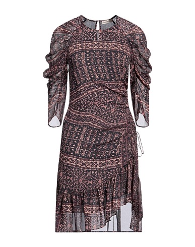 ULLA JOHNSON Midi dress Dark brown 100% Silk