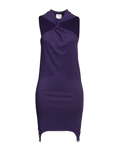 COURRÈGES Sheath dress Purple 95% Viscose, 5% Elastane