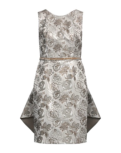 CARLA RUIZ Sheath dress Grey 86% PES - Polyethersulfone, 12% Metallic fiber, 2% Elastane