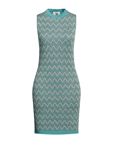 M MISSONI Robe courte Vert pétrole 44% Viscose, 34% Laine, 22% Fibre métallique