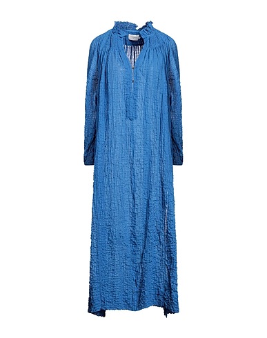 THREE GRACES LONDON Midi dress Azure 98% Cotton, 2% Elastane