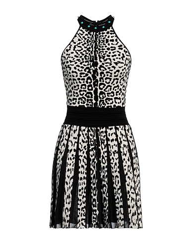 ROBERTO CAVALLI Short dress Black 64% Viscose, 19% Polyamide, 17% Polyester