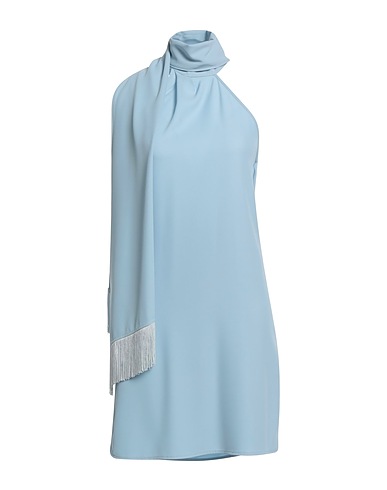 VICOLO Short dress Sky blue 96% Polyester, 4% Elastane