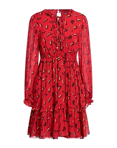 THE ABITO Milano Short dress Red 100% Viscose