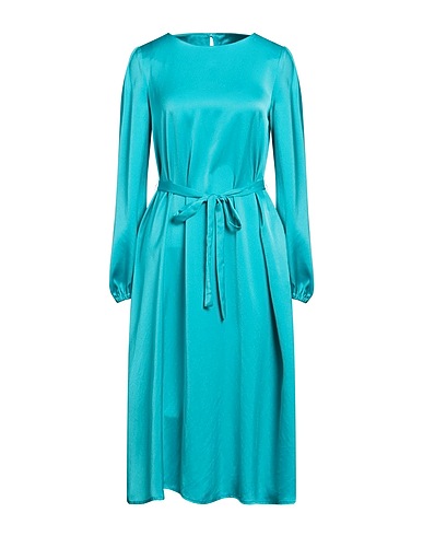 THE ABITO Milano Midi dress Turquoise 100% Polyester