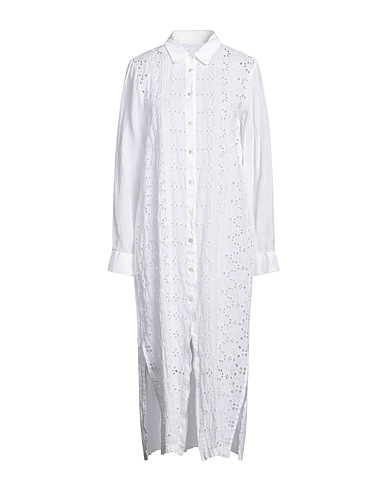 120% LINO シュミーズドレス ホワイト リネン 100%