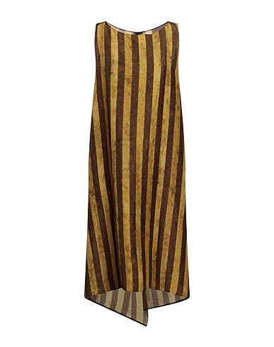 MASNADA Midi-Kleid Dunkelbraun 100% Viskose