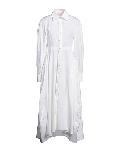 MCQUEEN Midi dress White 100% Cotton