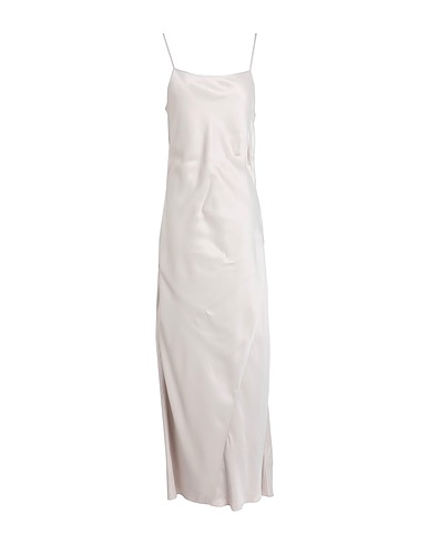 CALVIN KLEIN Long dress Light grey 70% Viscose, 30% Lyocell