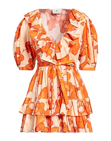ETRO Short dress Orange 97% Viscose, 3% Elastane