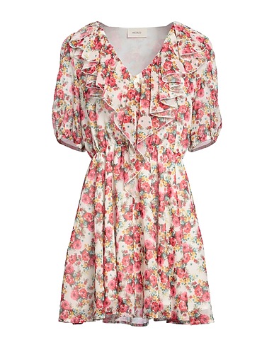 VICOLO Kurzes Kleid Ziegelrot 100% Polyester
