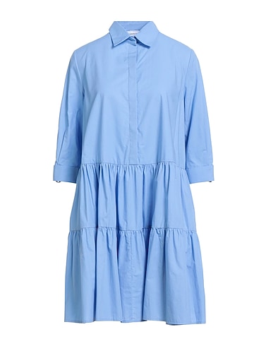 FABIANA FILIPPI Shirt dress Light blue 100% Cotton, Ecobrass