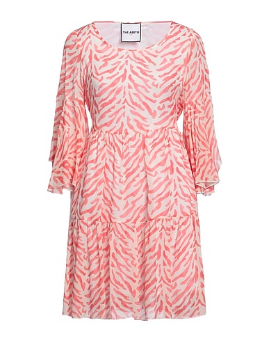 THE ABITO Milano Short dress Coral 100% Viscose