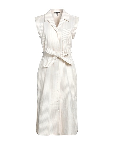 RAG & BONE Midi dress Ivory 50% Linen, 47% Cotton, 3% Acetate