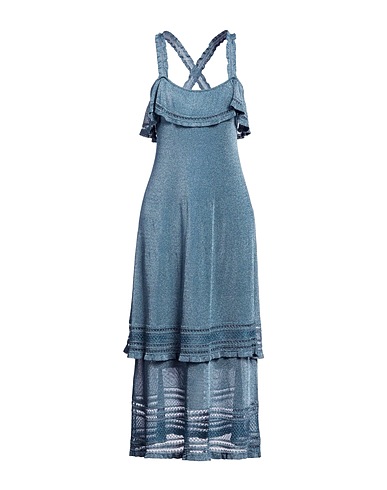 M MISSONI Midi dress Deep teal 79% Viscose, 17% Metallic fiber, 4% Polyester