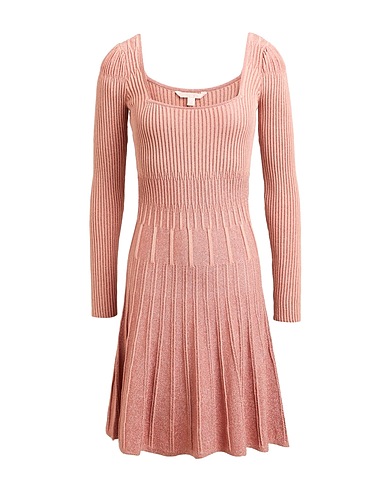 GUESS Short dress Salmon pink 37% Rayon, 31% Nylon, 20% Polyester, 11% Metallic fiber, 1% Elastane