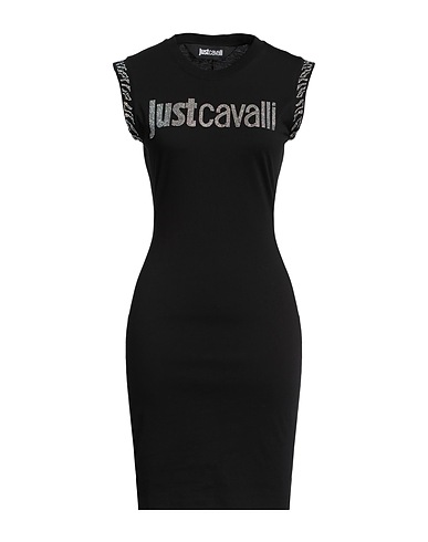 JUST CAVALLI Sheath dress Black 100% Cotton