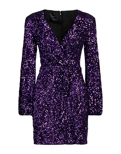 PINKO Sequin dress Purple 100% Polyamide, PVC - Polyvinyl chloride