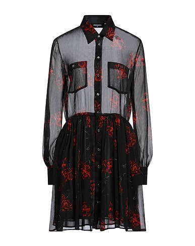 DSQUARED2 Shirt dress Black 100% Polyester