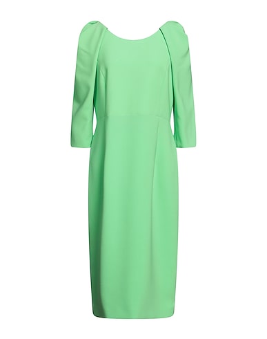 LUIS CIVIT Midi dress Green 92% Polyester, 8% Polyurethane