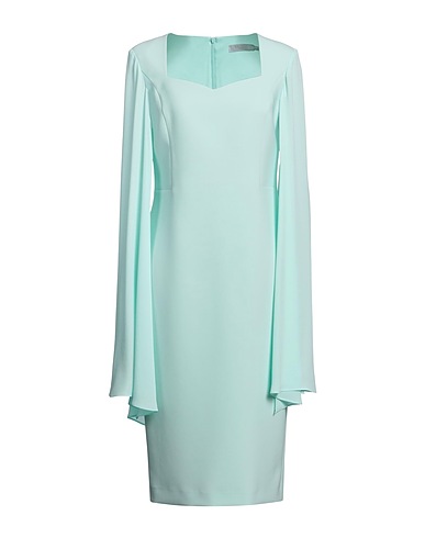 LUIS CIVIT Midi dress Light green 92% Polyester, 8% Polyurethane