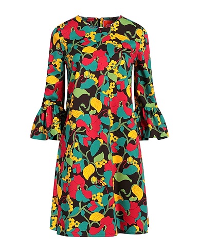 LA DOUBLE J Short dress Dark brown 97% Cotton, 3% Elastane