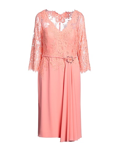 IT'S MY PARTY! Midi dress Salmon pink 67% Polyester, 33% Polyamide