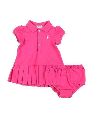 POLO RALPH LAUREN Vestito Baby  Pleated Mesh Polo Dress & Bloomer
 Fucsia 98% Cotone, 2% Elastan