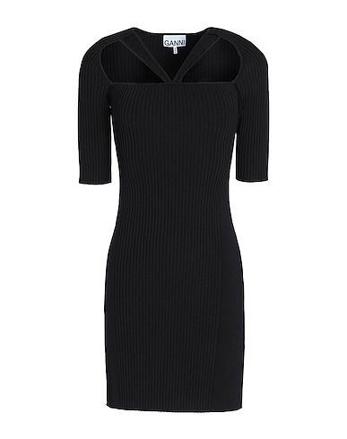 GANNI Sheath dress 56% Viscose, 30% Polyamide, 14% Elastane