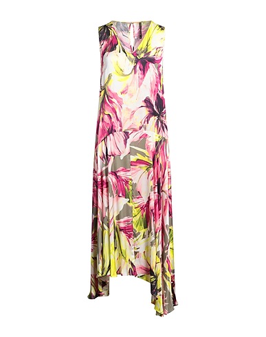 MANILA GRACE Midi dress Yellow 100% Viscose