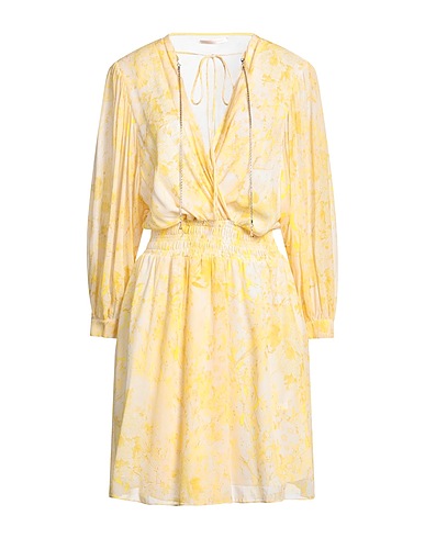 PATRIZIA PEPE Short dress Yellow 100% Viscose