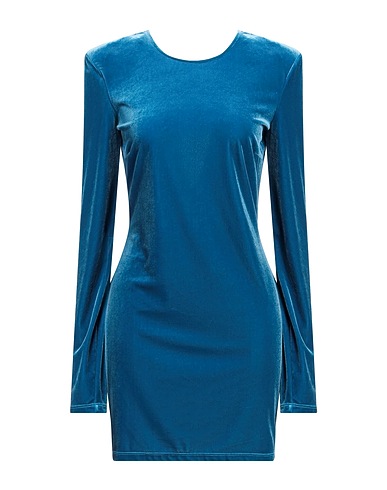 PATRIZIA PEPE SERA Sheath dress Blue 90% Polyester, 10% Elastane