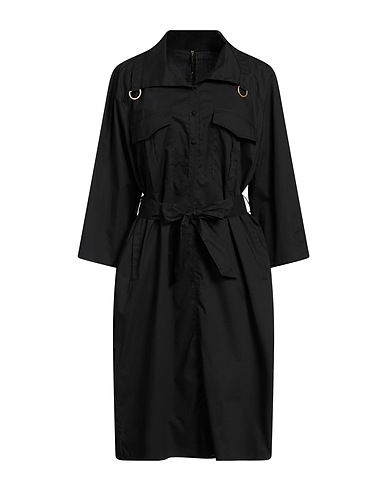 MANILA GRACE Vestito chemisier Nero 100% Cotone