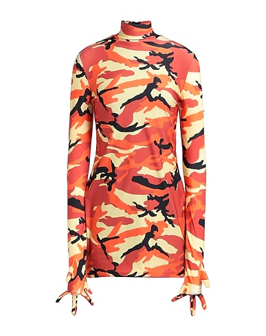 VETEMENTS Sheath dress Orange 80% Polyamide, 20% Elastane