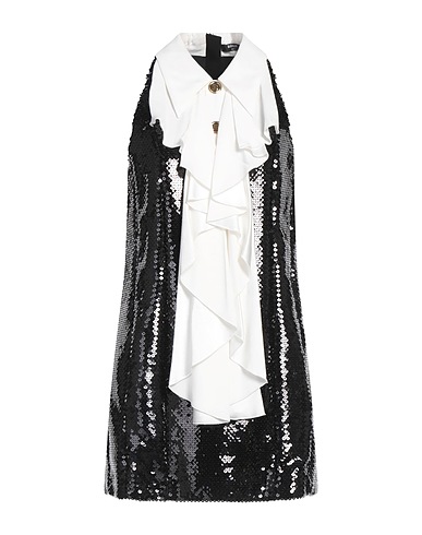 BALMAIN Sequin dress Black 50% Polyester, 40% Polyamide, 10% Elastane, Viscose