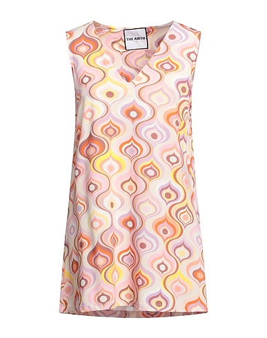 THE ABITO Milano Short dress Ivory 92% Viscose, 8% Elastane