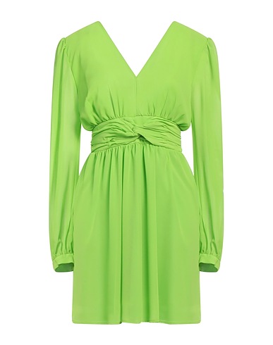 MARKUP Pleated dress Lime green 100% Polyester